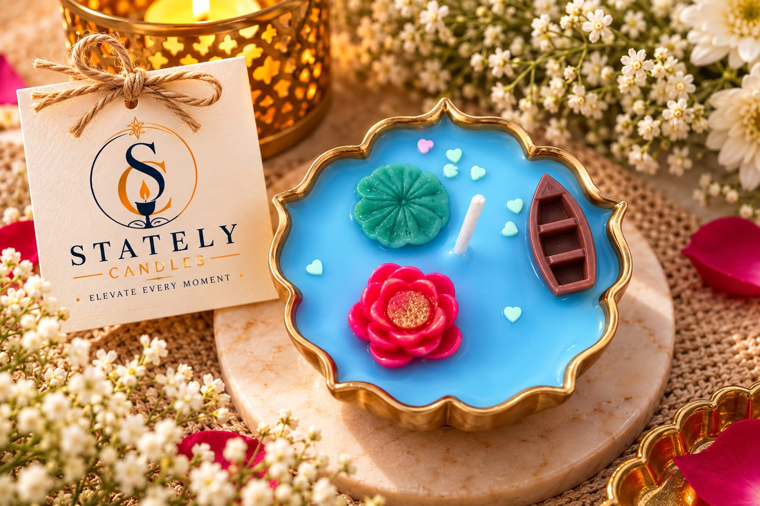 Small Lotus Urli Pond Candle | Set of 2